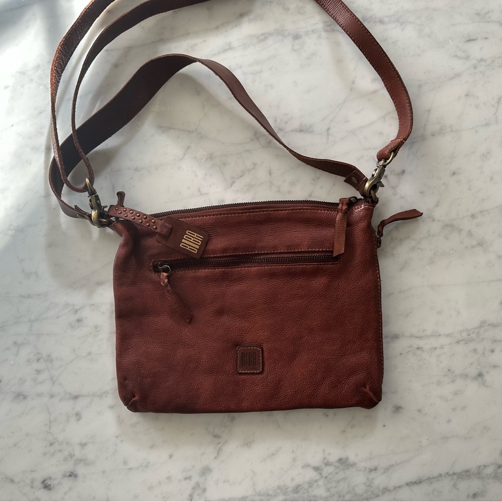 Biba Brown Leather Studded Convertible Crossbody Bag, Bohemian Maximalism - Picture 4 of 13